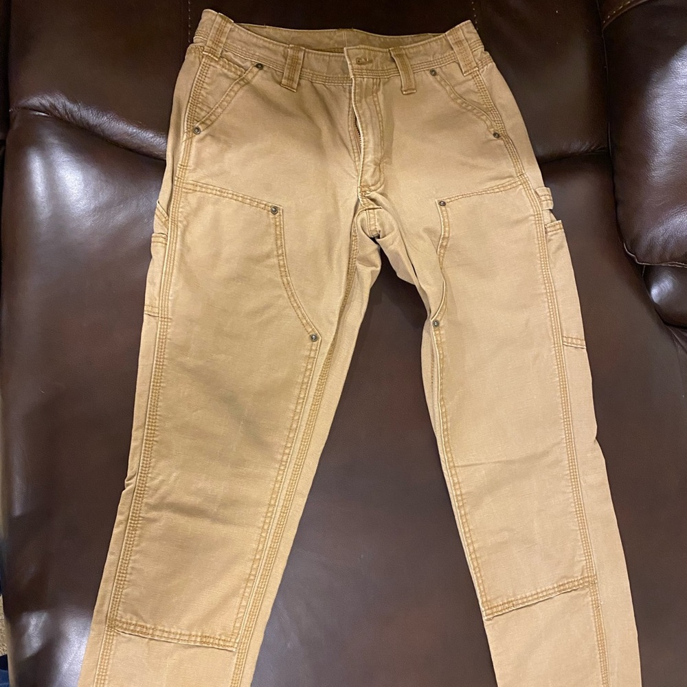 Carhartt twill double front pant.